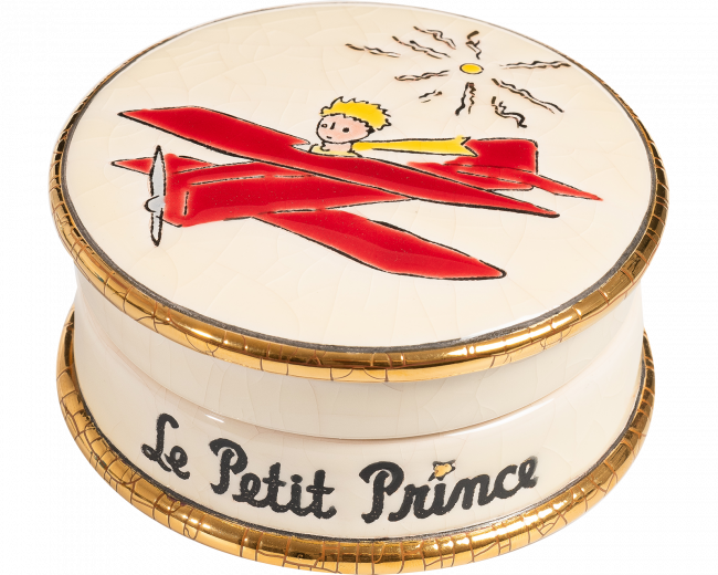 The Little Prince and the Plane - Boîte Ronde PM © Petit Prince™