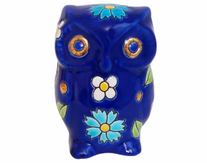 Blue Flower - Owl