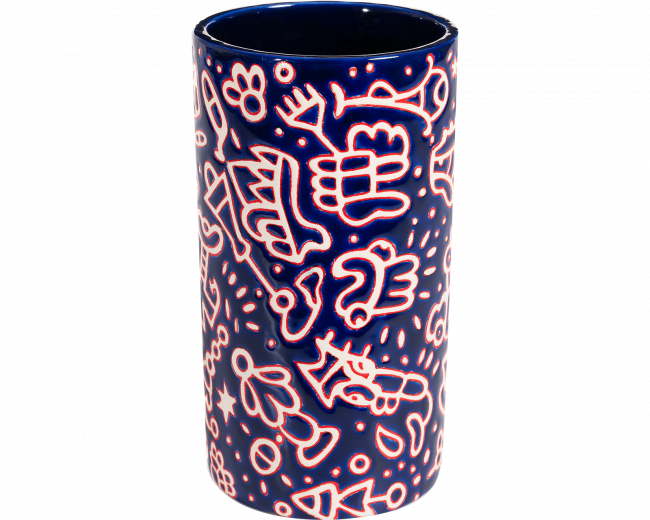 Blue Kiss - Cornet Vase H.17 cm
